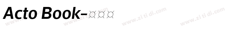 Acto Book字体转换